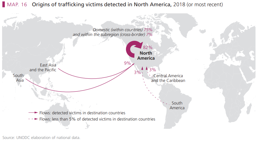 North America Trafficking Map